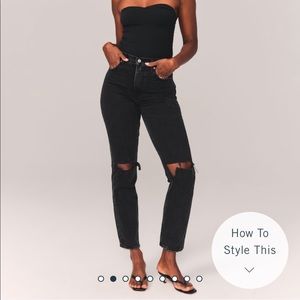 Abercrombie 90s straight leg curve love jeans